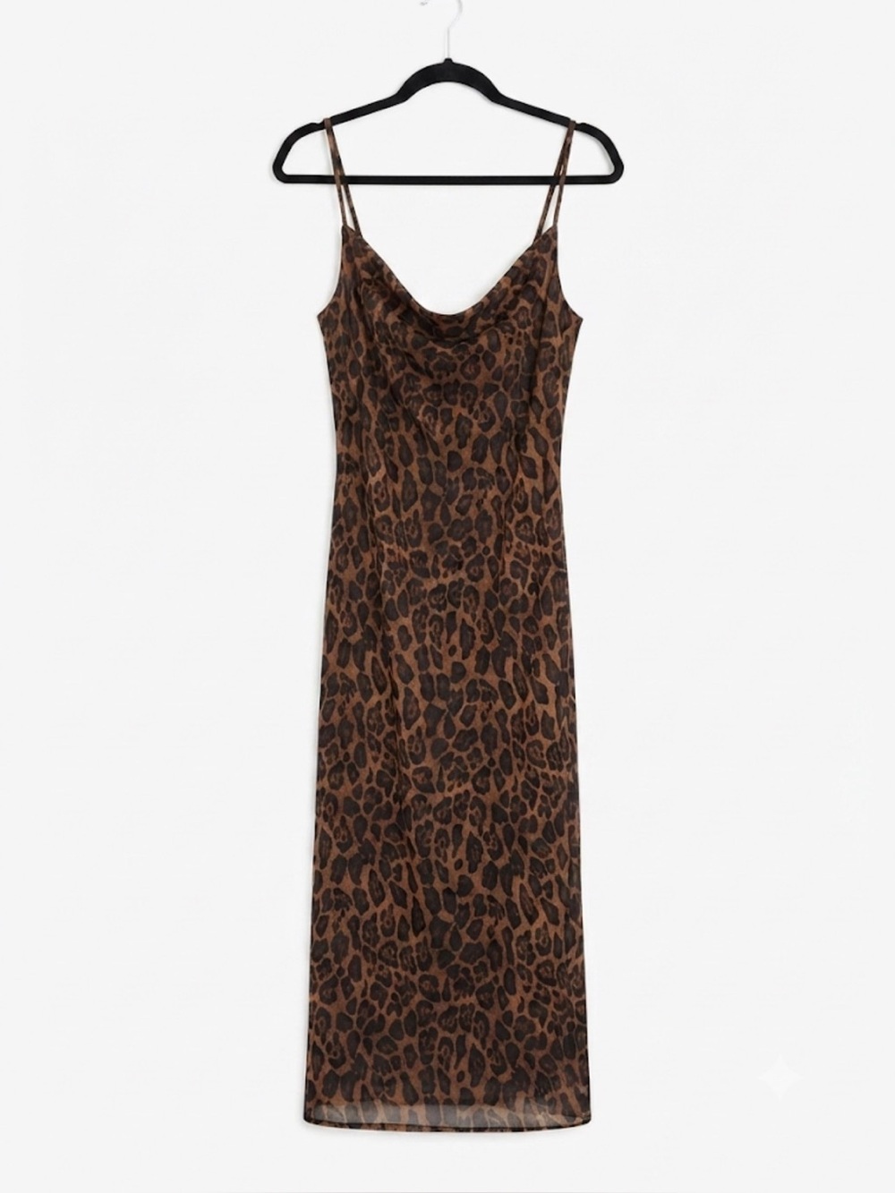 Rachel Zoe Brown Leopard-Print Midi Slip Dress NWT